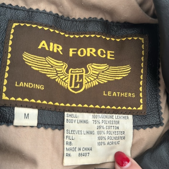 Genuine Leather Aviator Bomber Jacket - Picture 5 of 11